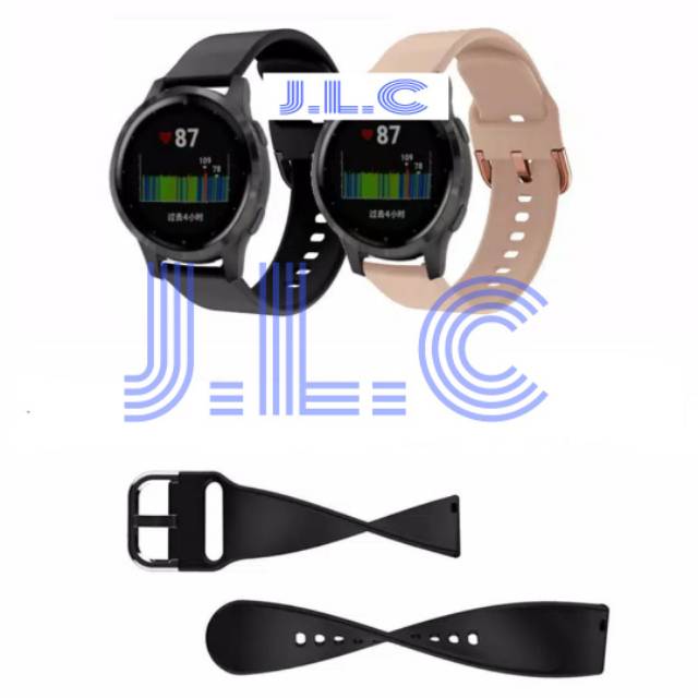 Strap Watch Band Silikon Silicone Tali Jam Garmin Vivoactive 4 Vivo Active 4 Band Smartwatch