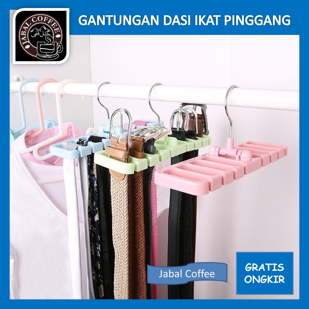 Magic Hanger Delapan Sekat Cantelan Sabuk Scarf Kaos Kaki / Gantungan Tali Ikat Pinggang Dasi Syal / Holder Rak Gantung Serbaguna