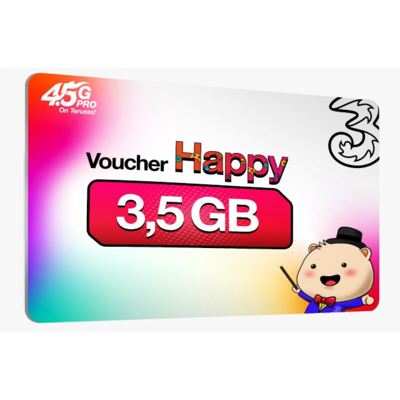 Voucher Kuota Tri 4,5GB 5Hari Nasional