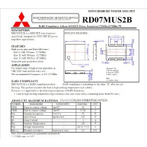 Dijual Transistor Final ICOM IC V80 RD07MUSB2 Limited