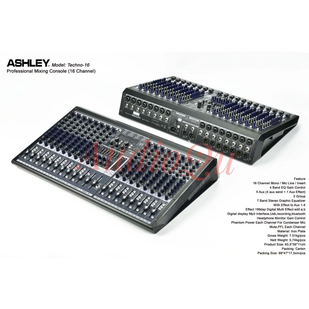 Mixer Audio Ashley Techno 16 Ashley Techno16 Original 16 Channel