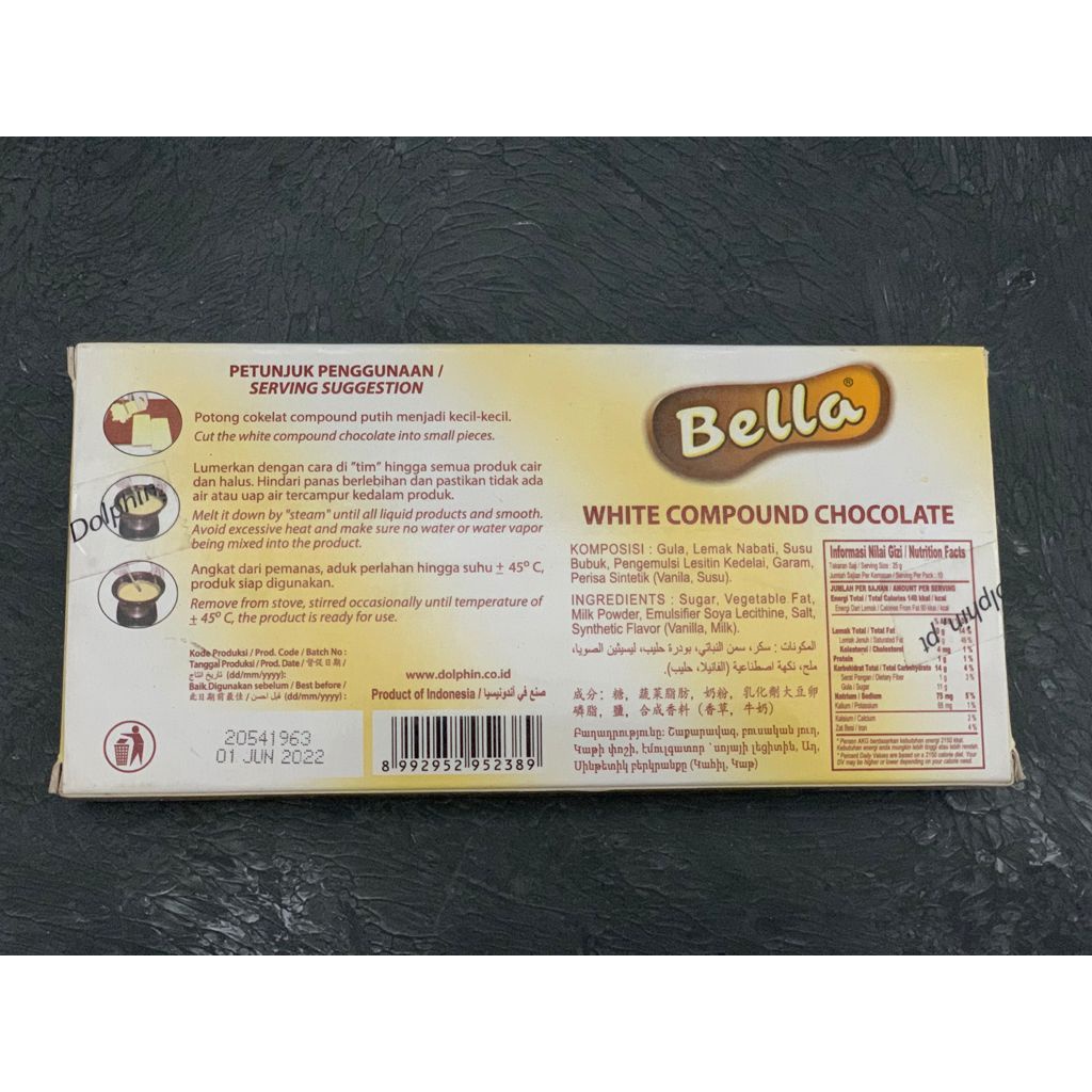 

Bella Chocolate White Compound 250gram