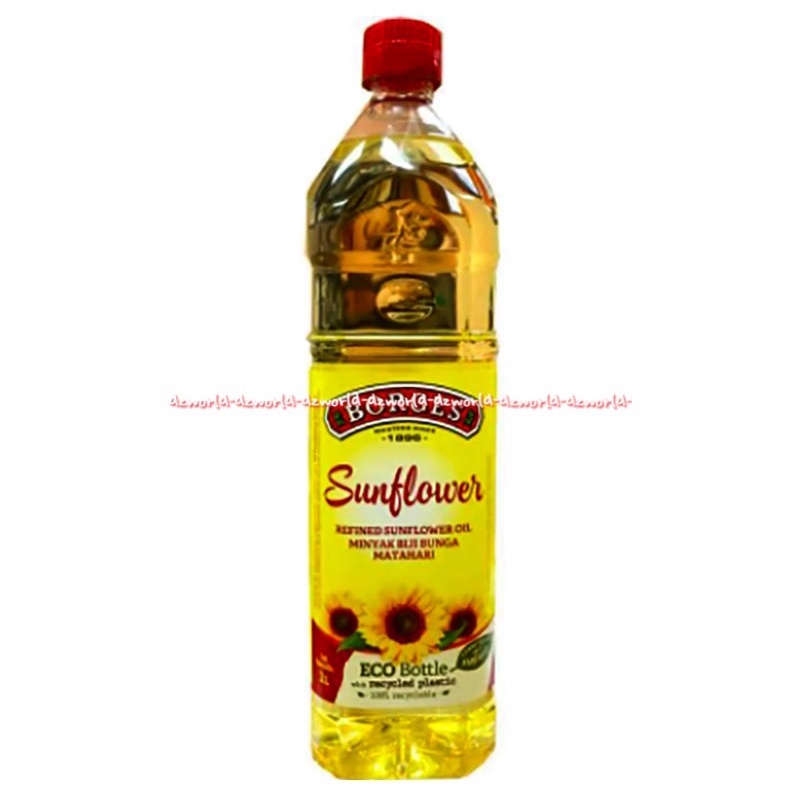 Borges Sunflower Oil 1L Minyak Goreng Biji Bunga Matahari Eco Bottle Bor Gess Sun Flower Cooking Oil Borgez Borgess 1 Litter