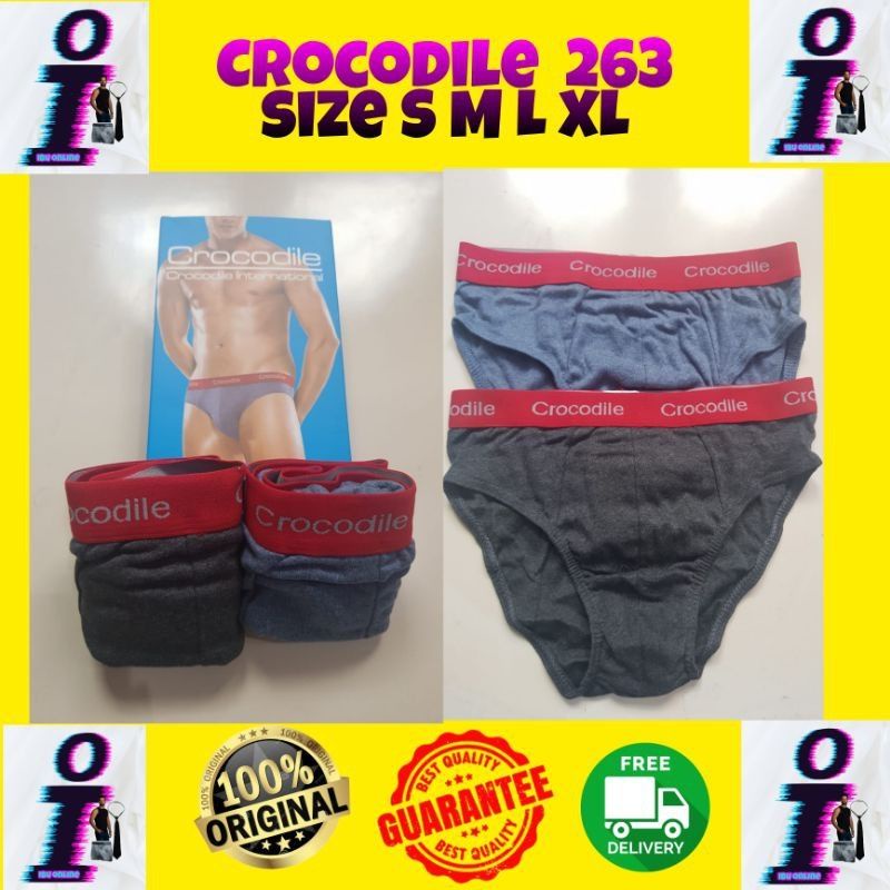 CELANA DALAM PRIA CROCODILE 263 | GROSIR PAKAIAN DALAM MURAH ORIGINAL / CD PRIA SEMPAK