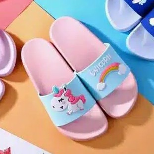 Sandal selop Anak / Sandal Karet Anak Karakter Unicorn UNC-TC