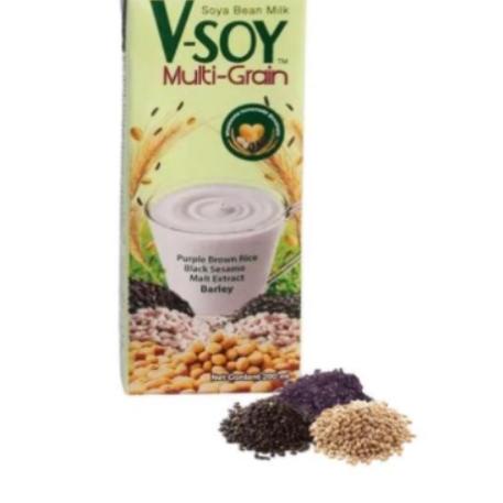 

Terlaku V-SOY Multi Grain Soy Milk UHT 200 mL x 3 Pcs YU7..