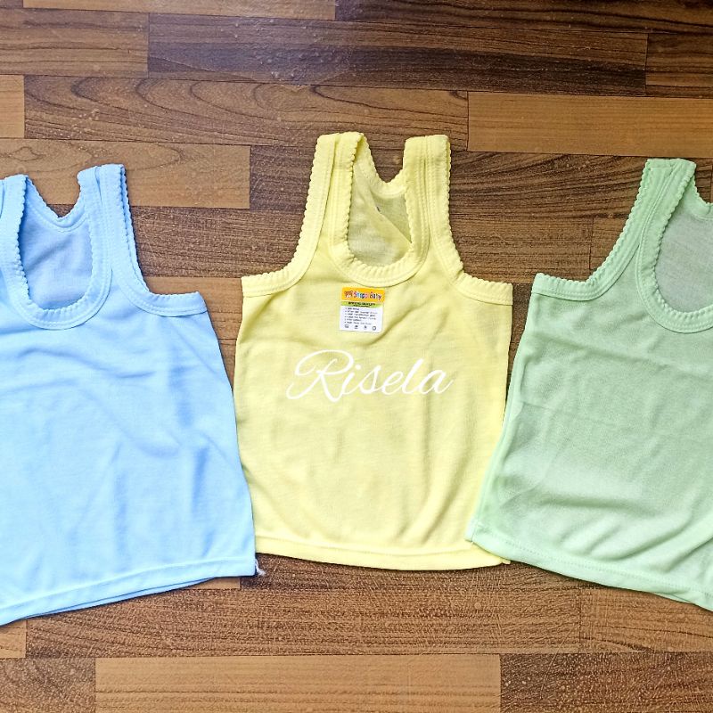 6 PCS Kaos Dalem Singlet bayi Balita 0-3 tahun Bahan Tebal dan Lembut