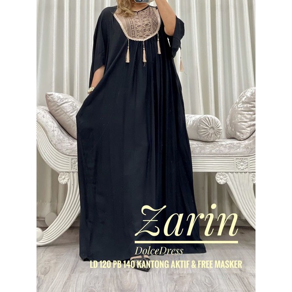 Daster arab DOLCE ZARIN JUMBO Original Label Dress Busui Mewah Kekinian