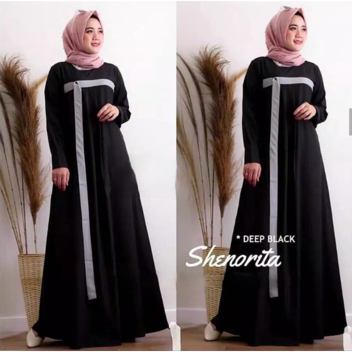 5L XXXL XXL XL L M S | SHENORITA MAXI DRESS BIG SIZE R_PROJECT-black