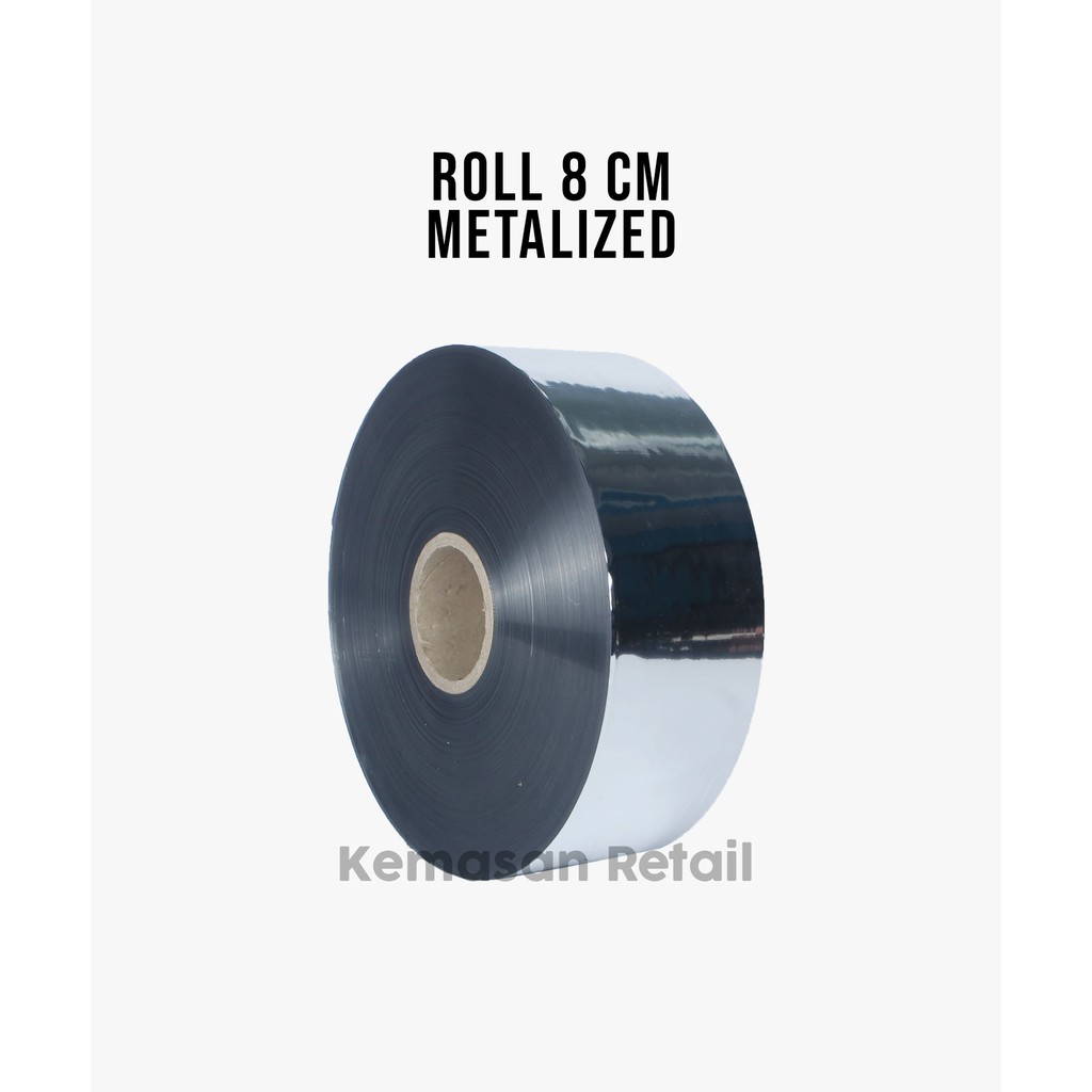 Roll Plastik Kemasan Aluminium Silver (8cm x 1000m) | KEMASAN JAYA GEMILANG