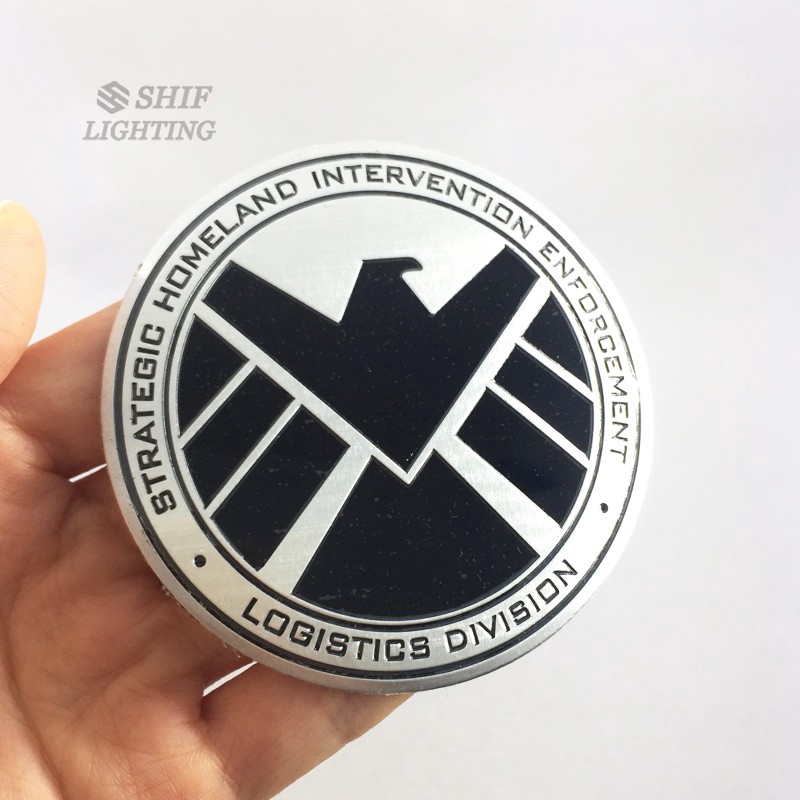 Stiker Emblem Model Avengers Shield s.h.i.e.l.d Logo Bahan Aluminium untuk Mobil