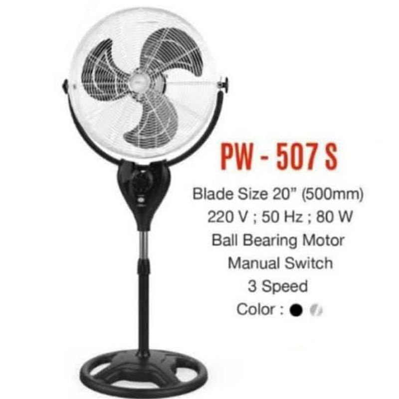 Kipas angin berdiri 20" besi, maspion PW-507