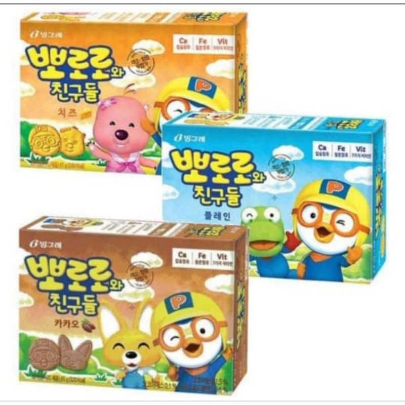 

Binggrae Pororo Biscuit Korea 65gr / Biskuit Korea Pororo