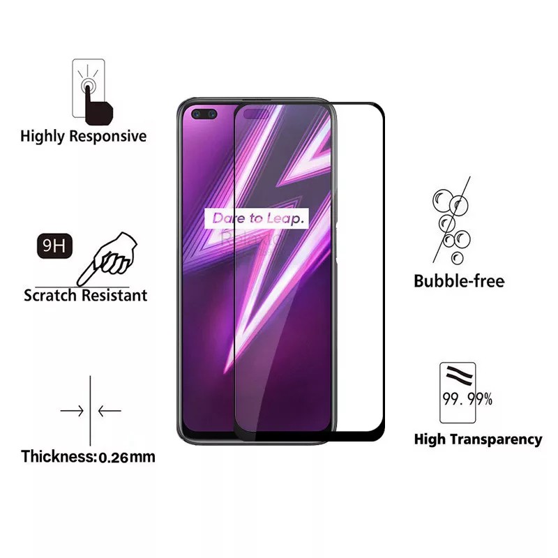 PROMO Tempered Glass OPPO Reno 4 TG Layar Full Cover Anti Gores Kaca