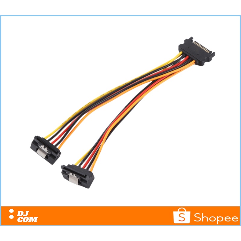 Kabel Power SATA 15 Pin Male To 2 SATA Female Harddisk HDD SSD