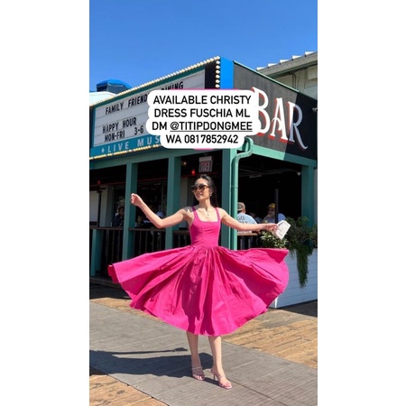 With Love x Byeol Christy Dress Fuschia ML