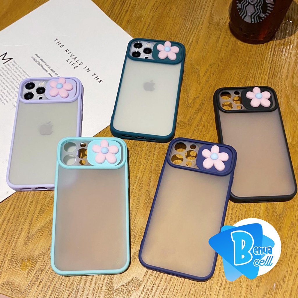 SOFTCASE SLIDE PELINDUNG KAMERA FLOWER 3D SAMSUNG J2 PRIME CORE J4+ J5 J6 J6+ J7 PRO CORE PRIME A03s
