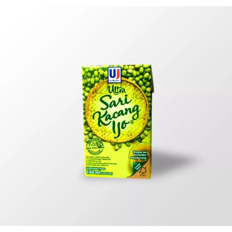 ultra sari kacang ijo hijau isi 250 ml - isi 150 ml