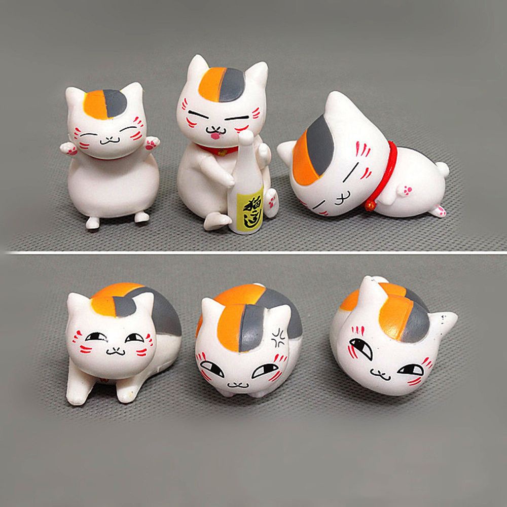 Needway  Japanese Anime Natsume Yuujinchou Cute Toys Nyanko Sensei Figure Action Figure Mini Figure Toys Model Toys Kids Gift PVC Cartoon Figures Cat Action Figure