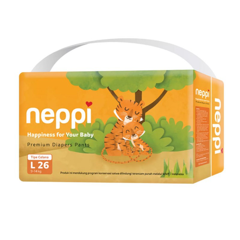 Neppi Popok Bayi Premium Diaper Pants - L 26