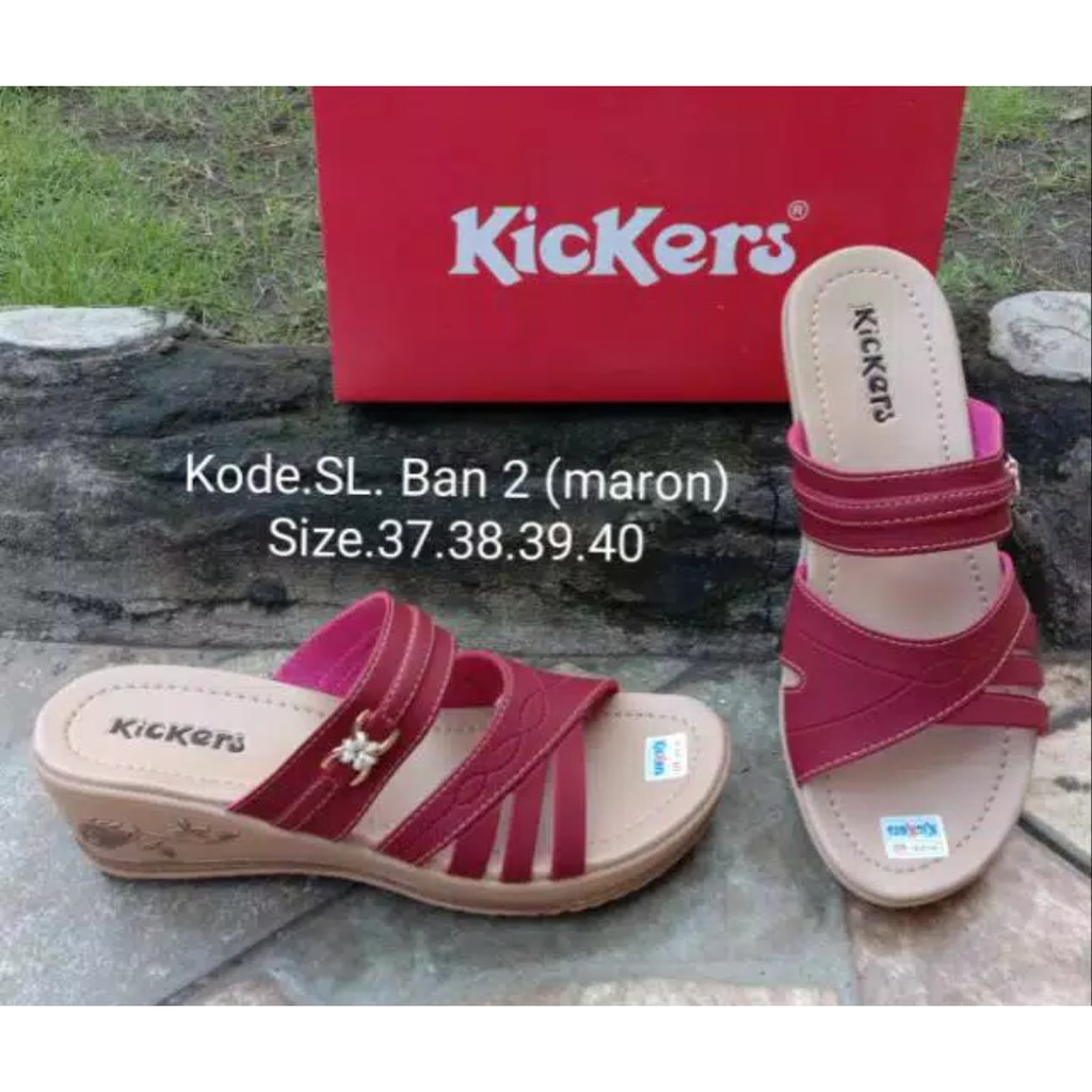 Sandal Kickers wedges wanita Dewasa