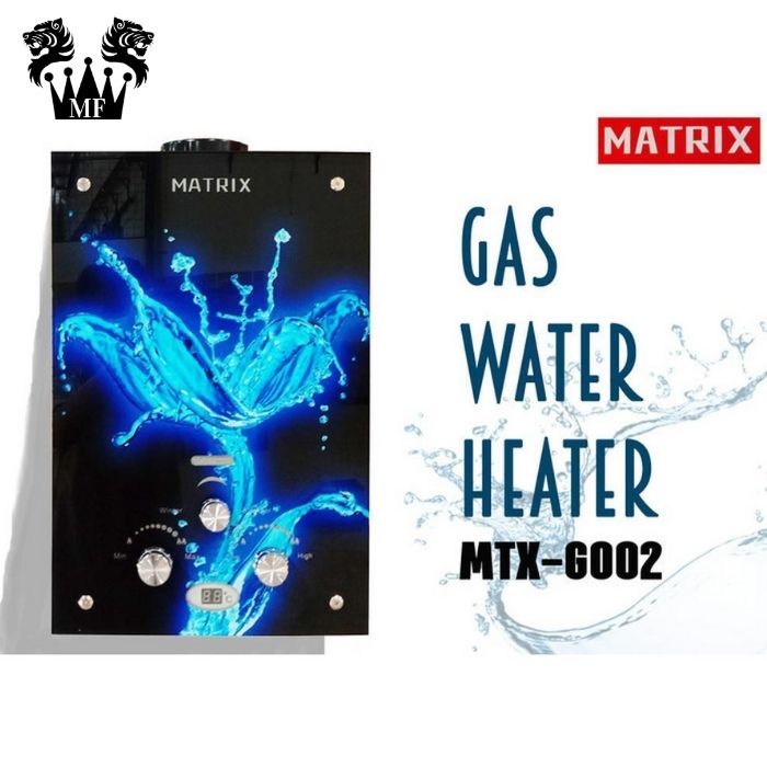 MATRIX Pemanas Air Gas Water Heater Kaca 3D Glass MTX G-002