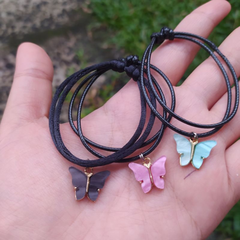 BUTTERFLY BRACELET/ GELANG KUPU-KUPU BESTIE PERSAHABATAN LUCU / UNIK / KEREN / MURAH-2