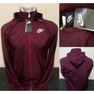 Jaket Parasut Nike Mayer Maroon