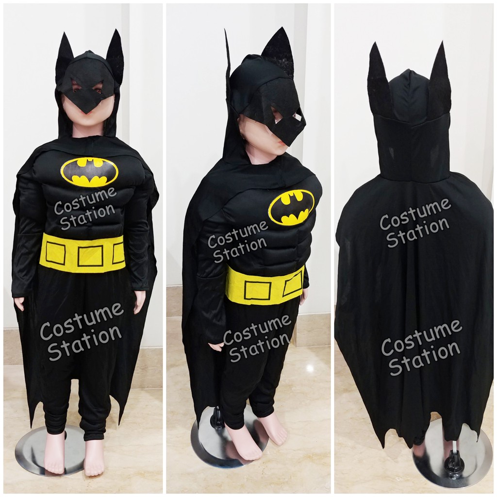 Kostum Superhero Batman / Costume Bat man DC Justice League anak laki