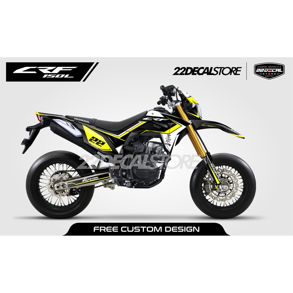 DECAL CRF150L HITAM KUNING