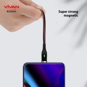 GARANSI 1 TAHUN KABEL DATA VIVAN MGM100 2,4 A MAGNETIC FAST CHARGING