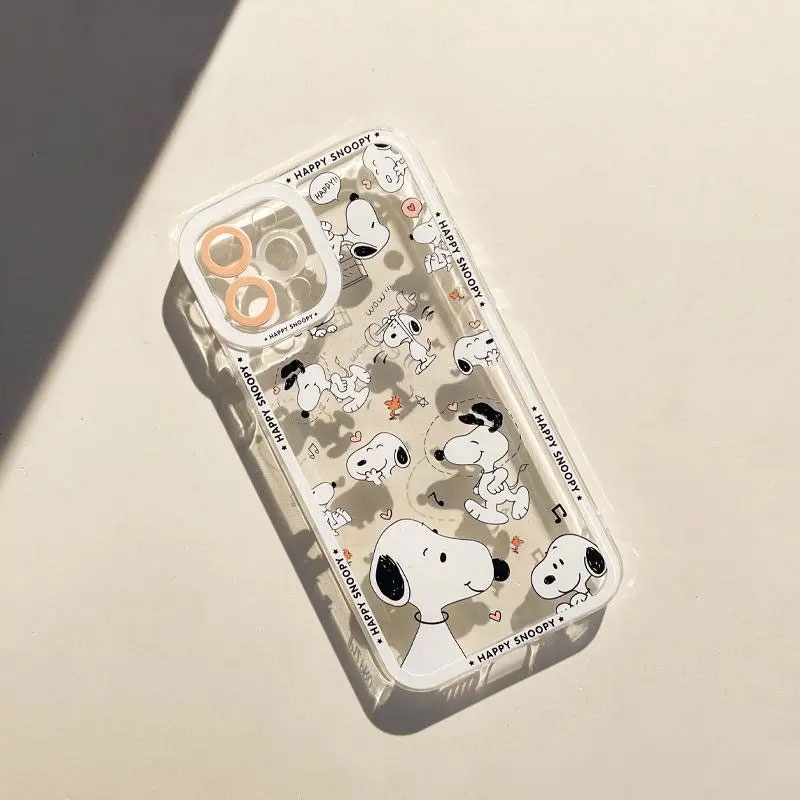 Soft Case Silikon TPU Transparan 13pro 13prm Motif Kartun Lucu Untuk iphone 11 12pro MAX 7p 8p XS MAX Xr