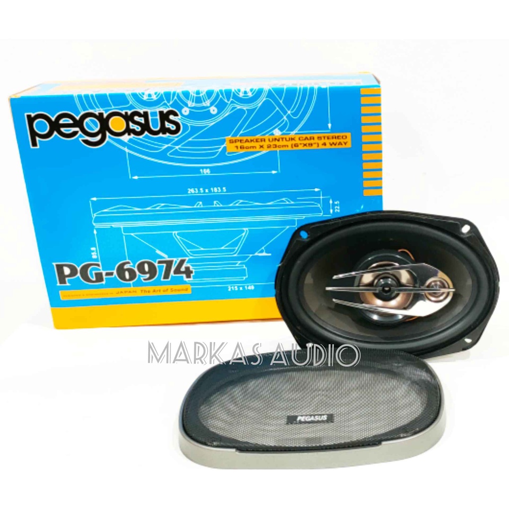 SPEAKER OVAL 4 WAY 350 Watt PEGASUS PG-6974 MAGNET BESAR