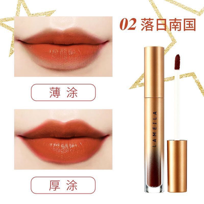 HK1021-LAMEILA Lip Glaze Lipstik Pelembab Tahan Lama Lip Gloss Pewarna Bibir Cair Pelembab Lipstik