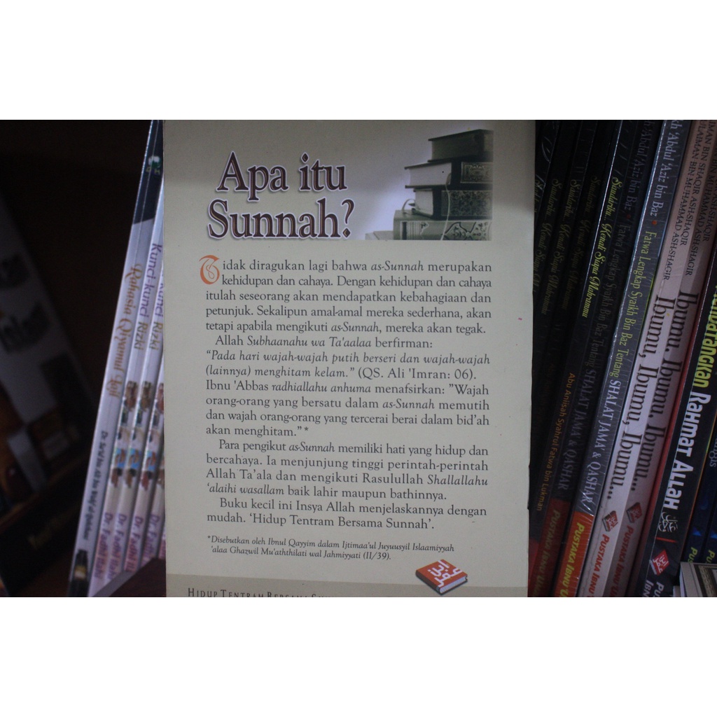 Jual Buku Saku Apa Itu Sunnah - Abu Muhammad Ibnu Shalih b Hasbullah