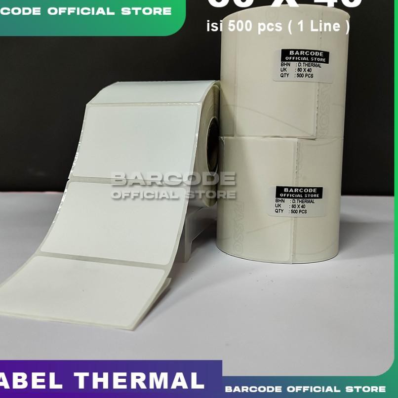 

☄️12.12 Promo >> LABEL D. THERMAL Uk 60 X 40 / 60X40 MM / 60X40MM STIKER BARCODE TERMAL