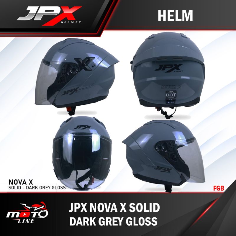 Helm JPX Nova X Solid Dark Grey Gloss