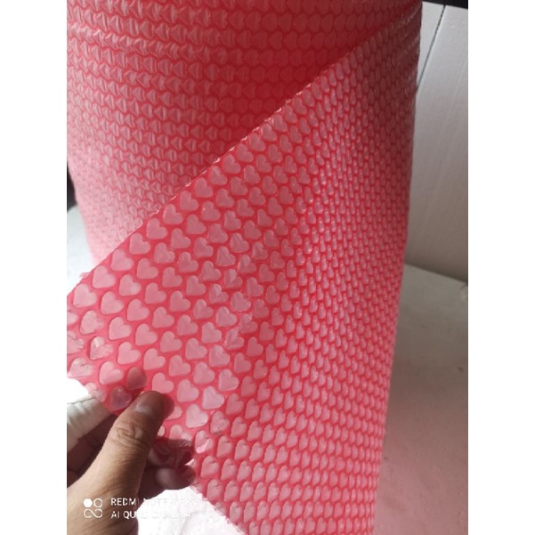 

Bubble wrap Harga per 1 METER LEBAR 62 cm HAPPY PINK Motif bubble LOVE Muliapack special valentine, gift, hadiah, kado, souvenir dan bubble unik