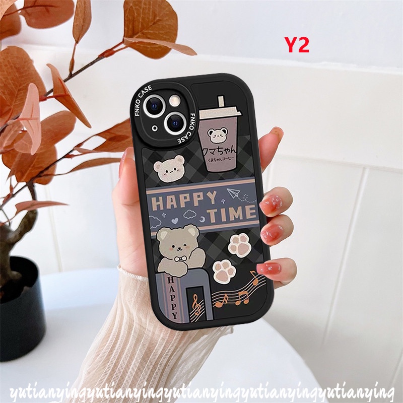 Soft Case TPU Motif Kartun Beruang Untuk IPhone 7 8 Plus 11 13 12 Pro MAX 6 6s Plus XR X XS MAX SE 2020