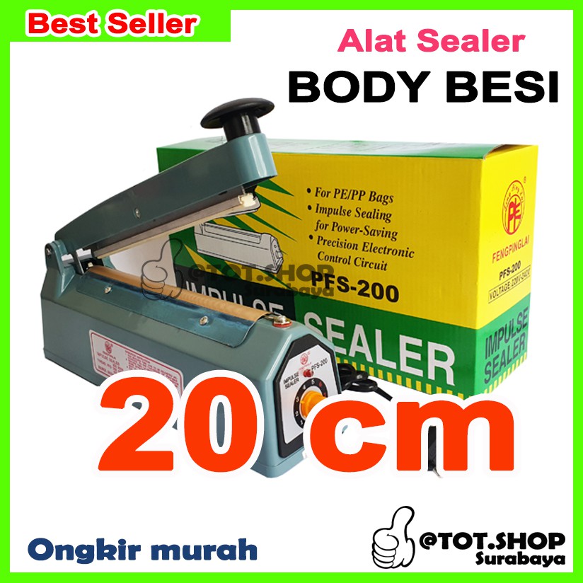 BODY BESI, Impluse Sealer 200, LAS PLASTIK DENGAN UKURAN 20 CM, Mesin