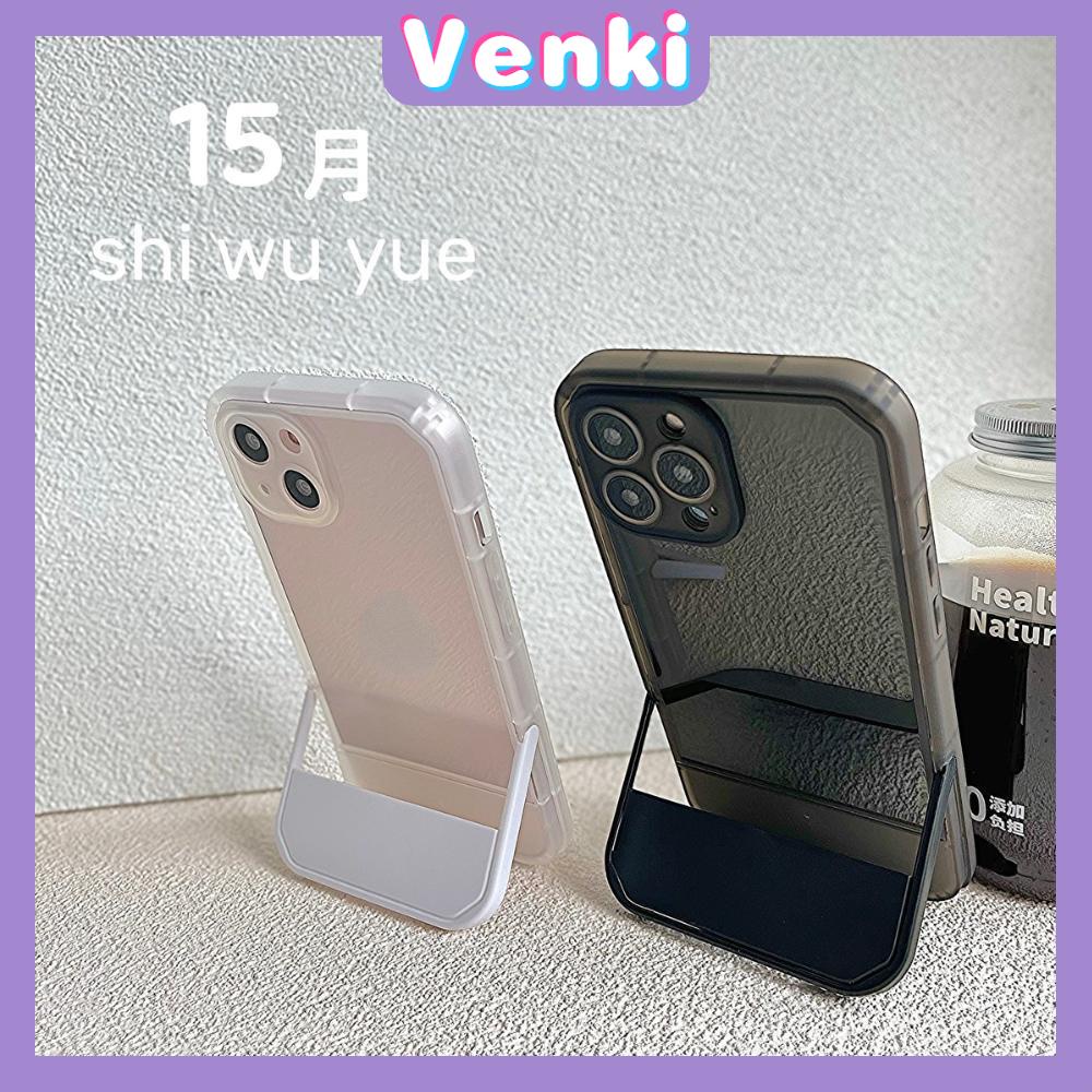 iPhone Case Silicone Soft Cover Folding Stand Clear Candy Color Airbag Shockproof Camera Cover Protection Compatible For iPhone 11 iPhone 13 Pro Max iPhone 12 Pro Max iPhone 7 Plus