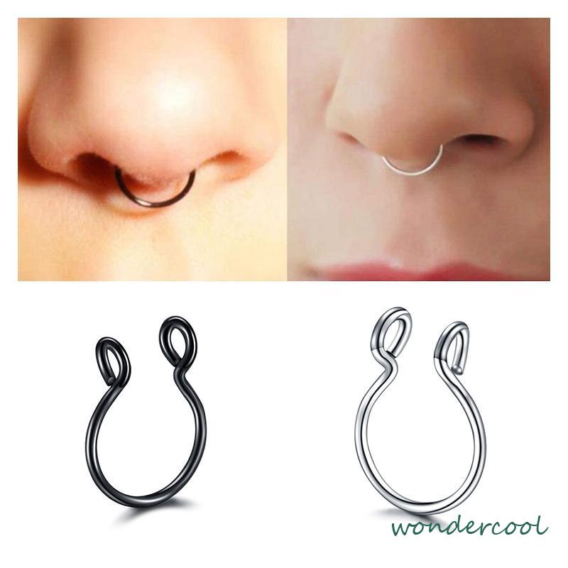 Cincin Hidung Bentuk U Bahan Stainless Steel Untuk Aksesoris-Won