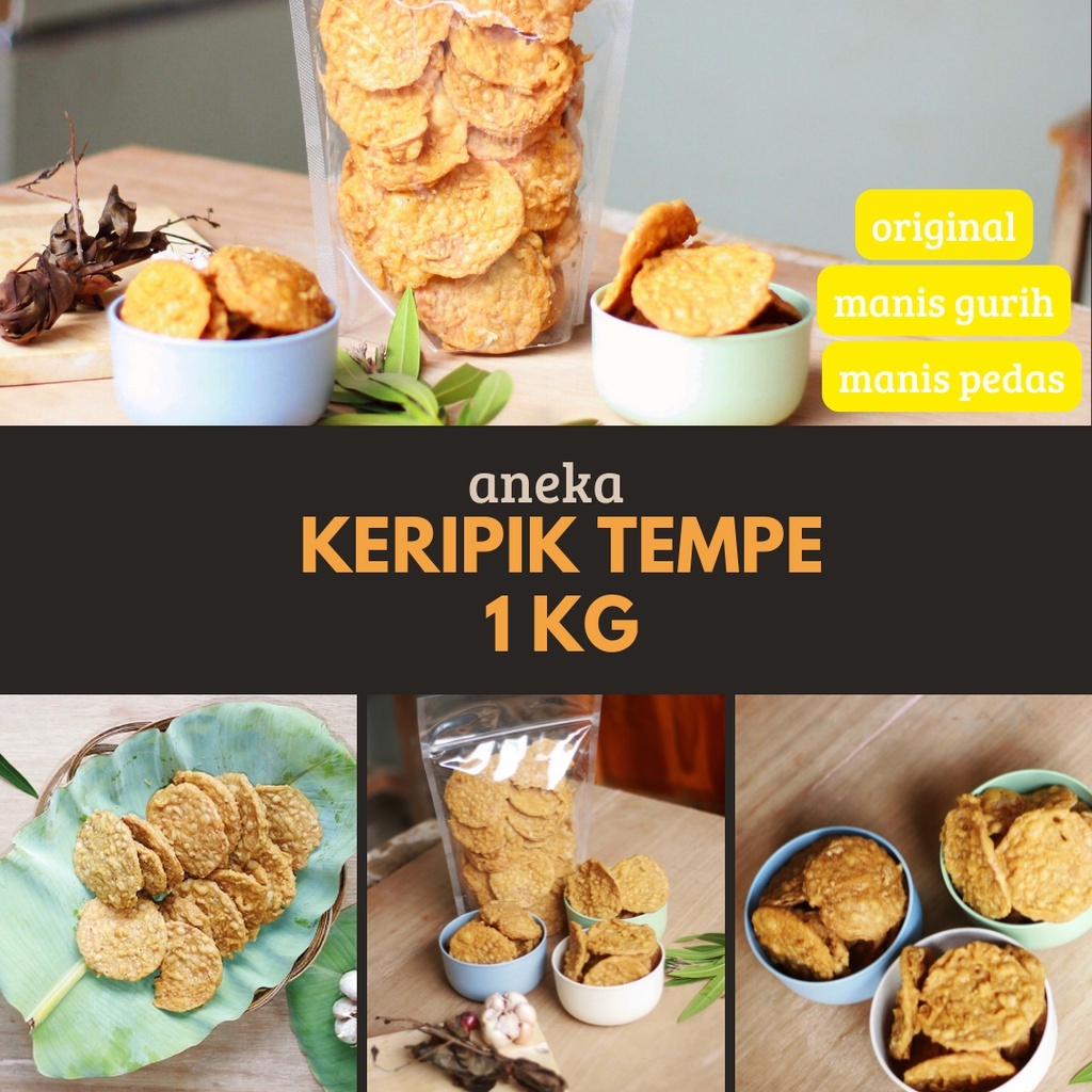 

Kripik Tempe Goreng 1kg Oleh Oleh Bandung Makanan Ringan Kiloan