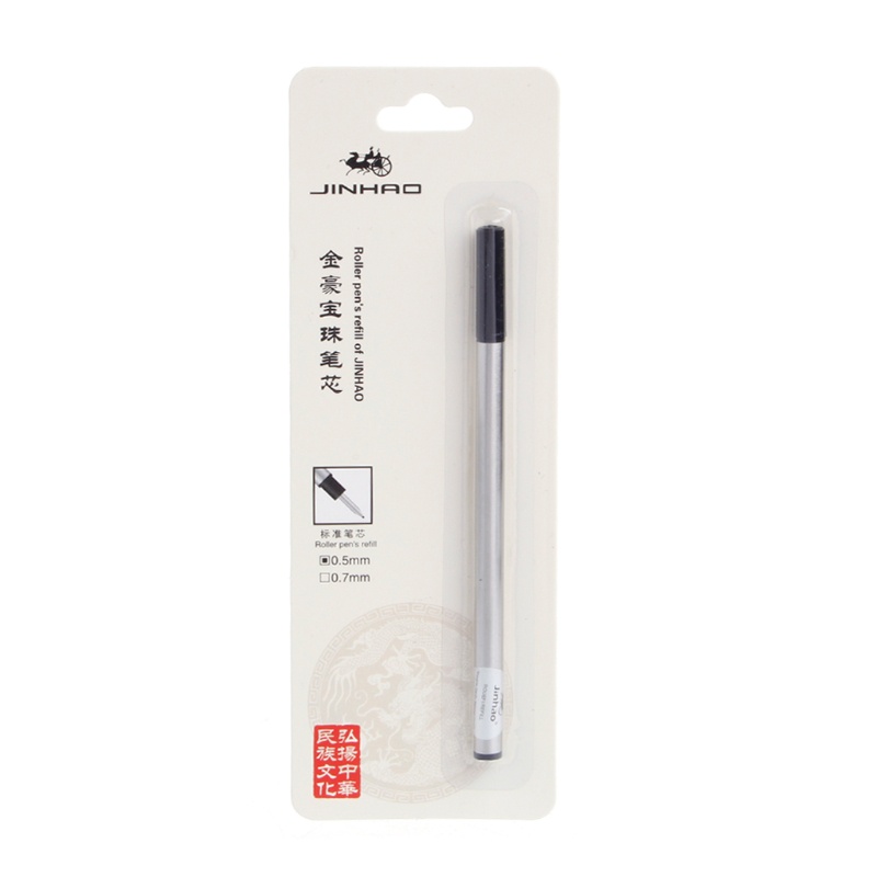 Mary Jinhao Roller Rollerball Pen Refill Cartridge Tinta Hitam Biru 0.5mm 0.7mm