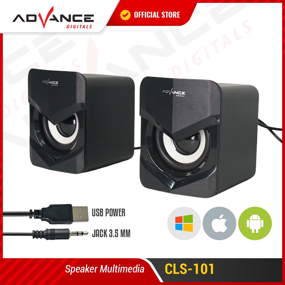 【READY STOCK】 Advance Multimedia Speaker Advance CLS-101 Super Bass 2.0 Channel speaker Dapat dihubungkan ke komputer Garansi resmi satu tahun