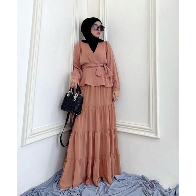 Preloved Gamis Dress Mewah Setelan kondangan lebaran wanita