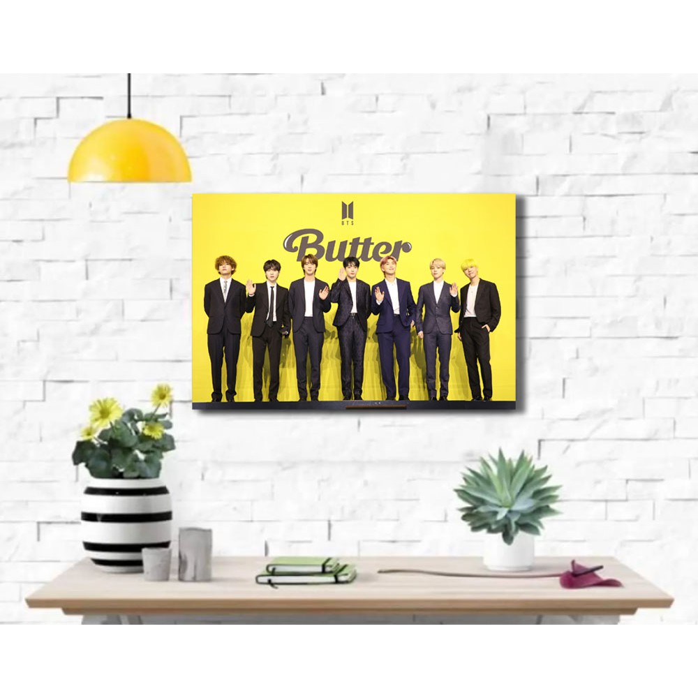 Hiasan Dinding POSTER KAYU BTS Butter Terbaru!!!