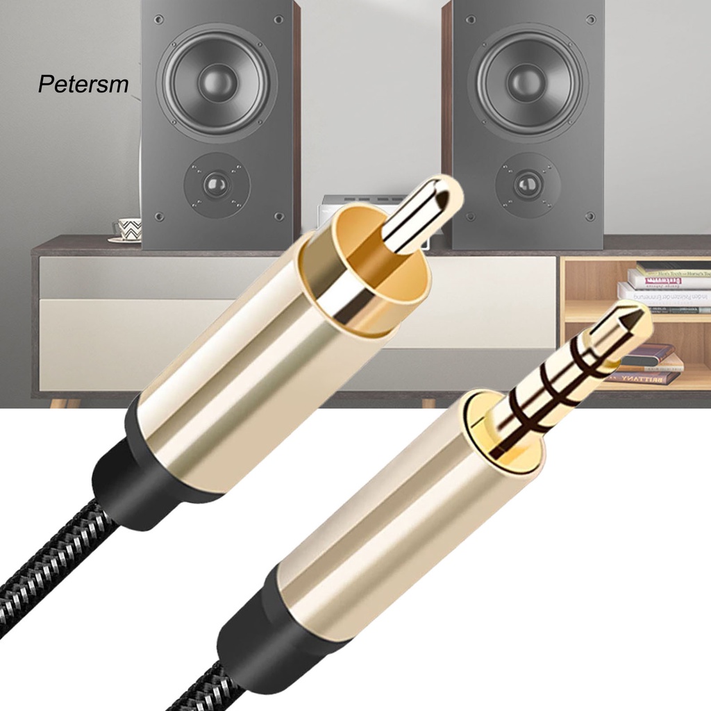 Kabel Konektor Audio Coaxial 1 / 2m Rca Ke Aux 3.5mm Jack Untuk Xiao-Mi 1 / 2 Tv