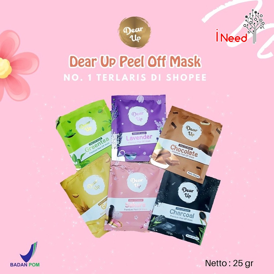 (INEED) (10gr) DEAR UP Peel Off Mask | Masker Wajah | Peel Off Mask (✔ BPOM)