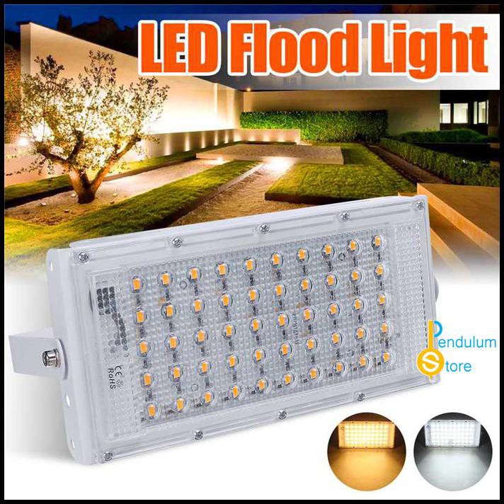 Qov5 Lampu Sorot 50 Watt Ip65 Smd Led Lampu Tembak Floodlight Dob - 66 Mata - Putih Hzw9